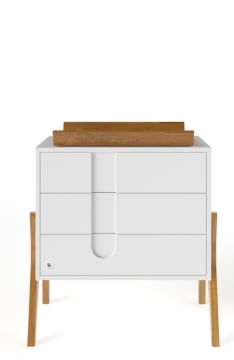 YappyIcon dresser with changing top, WHITE
