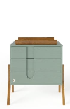 YappyIcon dresser with changing top, SAGE GREEN