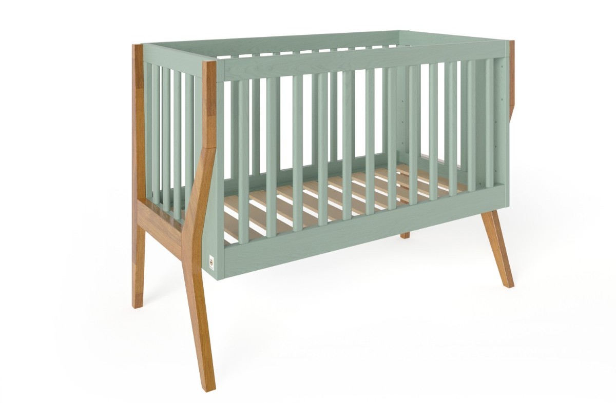  SAGE GREEN YappyIcon baby cot and dresser with changing top