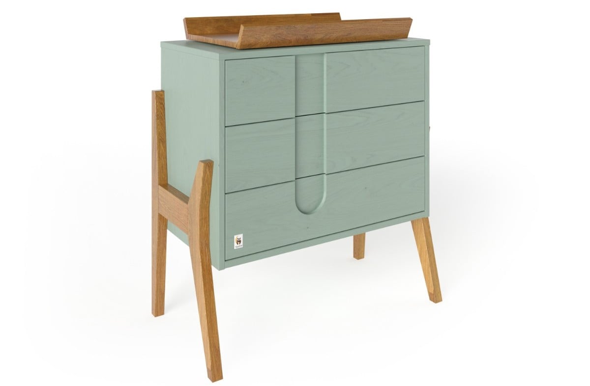  SAGE GREEN YappyIcon beebivoodi ja kummut mähkimisalusega