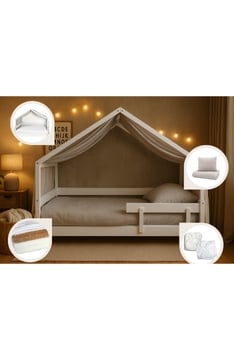 YappyHytte laste voodi komplekt SILVER 6in1