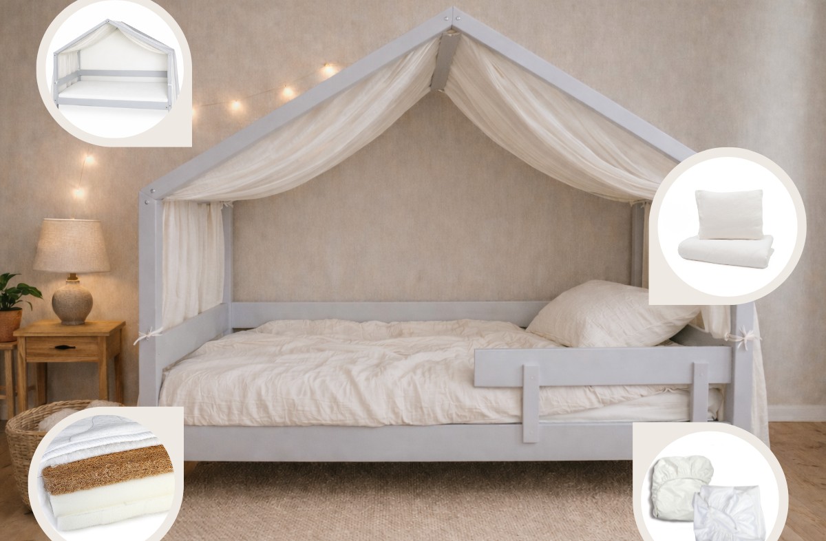  YappyHytte Toddler Bed Set WHITE 6in1