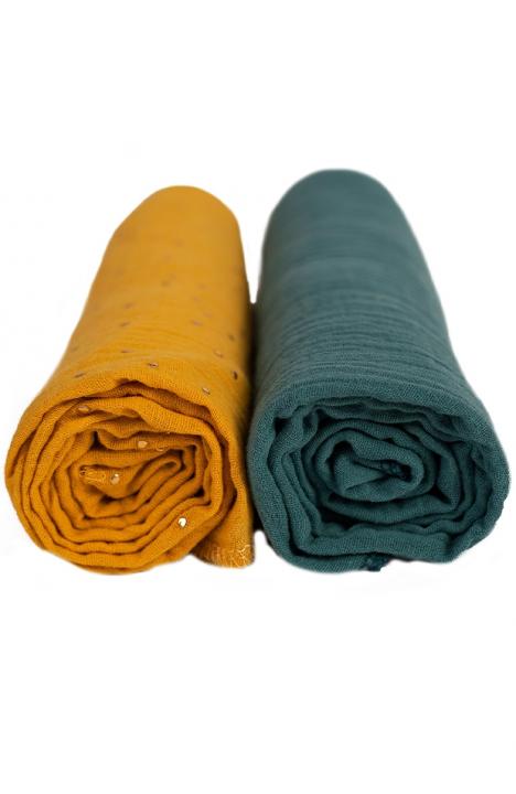 Yappy Mustard&Eucalyptus puuvillased rätid