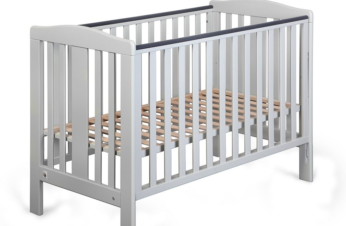 Light grey cot bed best sale