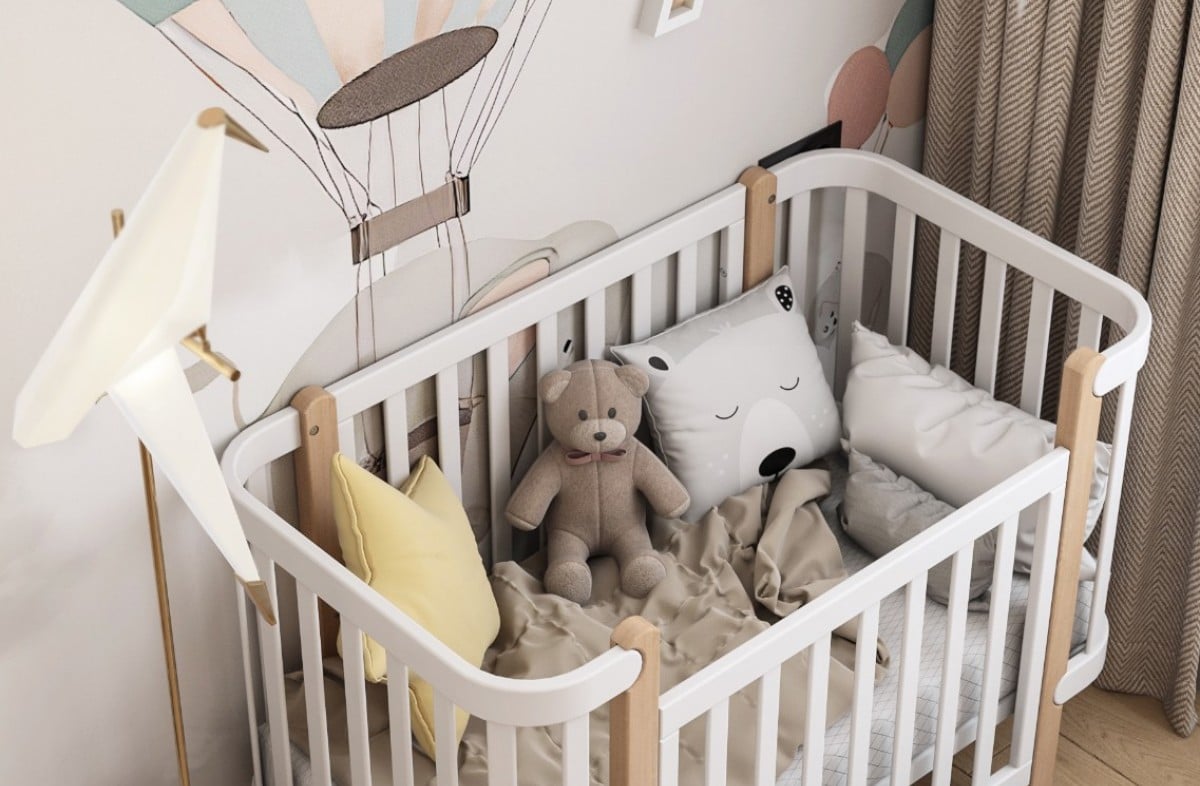  WHITE YappyÉtude baby cot and dresser