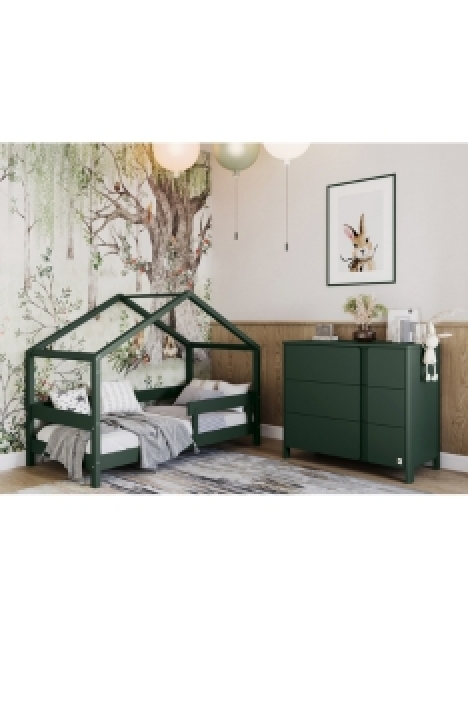 GREEN YappyHytte Namo Formos Lova ir YappyClassic komoda