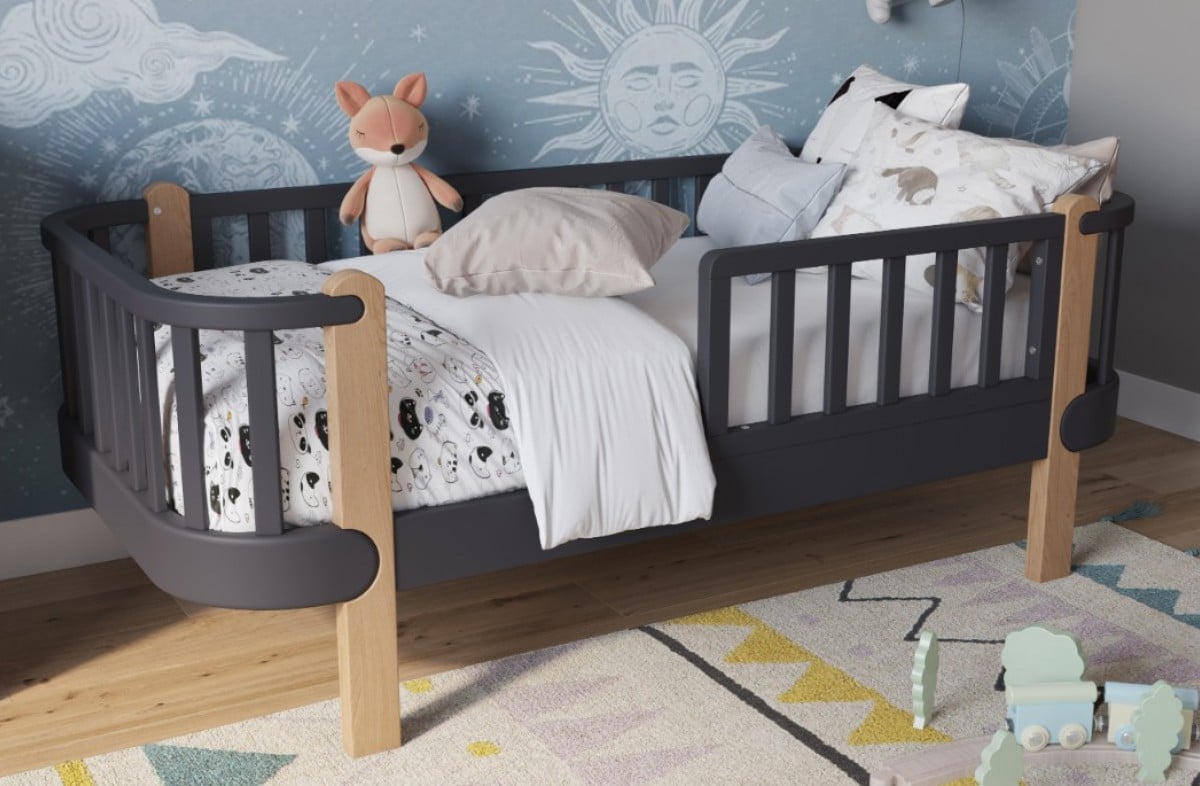  ANTHRACITE YappyÉtude toddler bed and YappyÉtude wardrobe