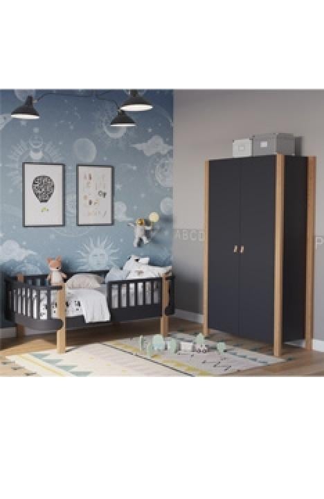 ANTHRACITE YappyÉtude toddler bed and YappyÉtude wardrobe