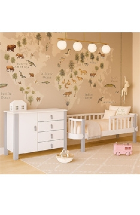 SKY GREY YappyÉtude toddler bed and YappyÉtude II dresser