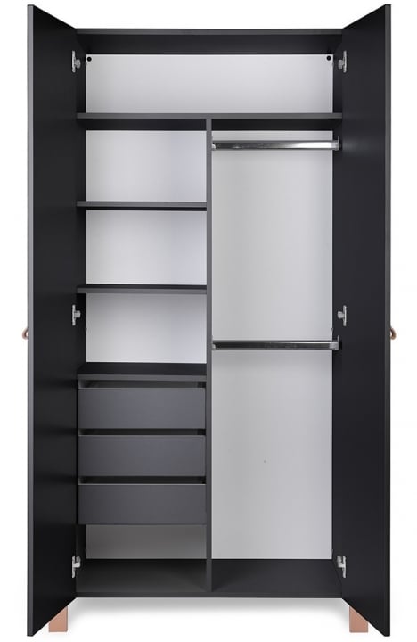 ANTHRACITE YappyÉtude lovytė komoda ir spintos