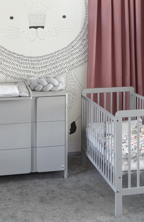 YappyUno кроватка, LIGHT GREY Limited