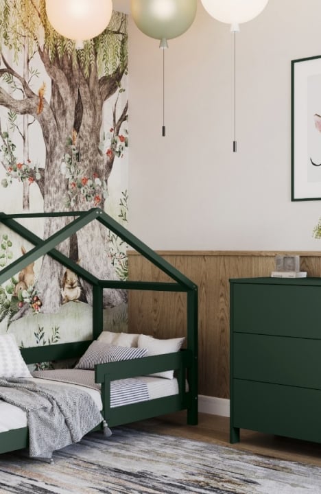 YappyHytte maja-voodi, GREEN Limited