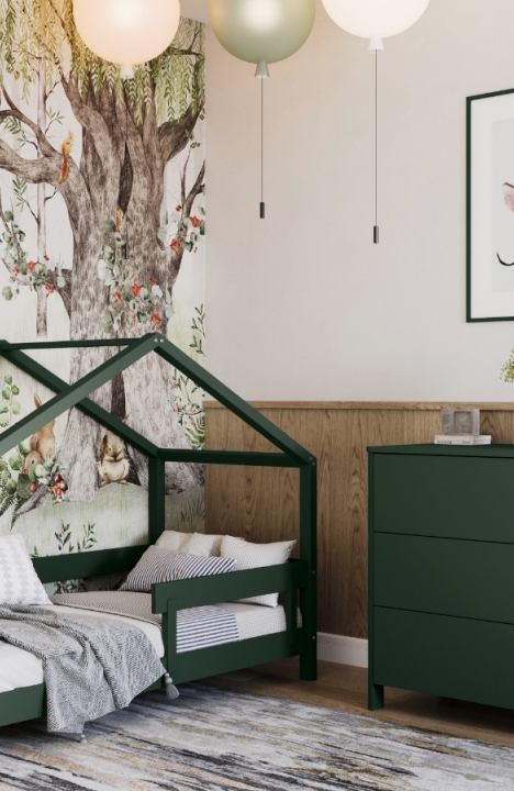 YappyHytte Namo Formos Lova, GREEN Limited