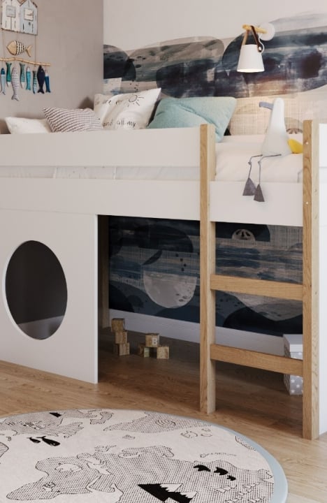 YappyGrott gultas panelis, WHITE