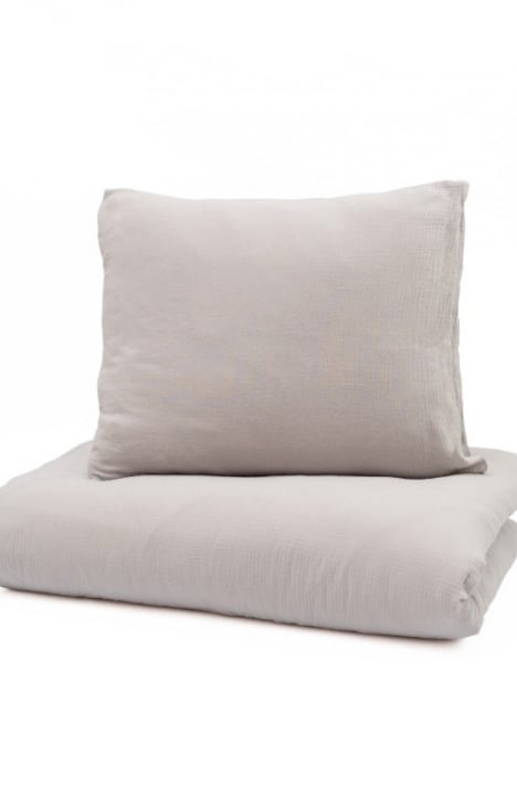YappyMuslin Silver voodipesu 150x200 / 50x60 cm