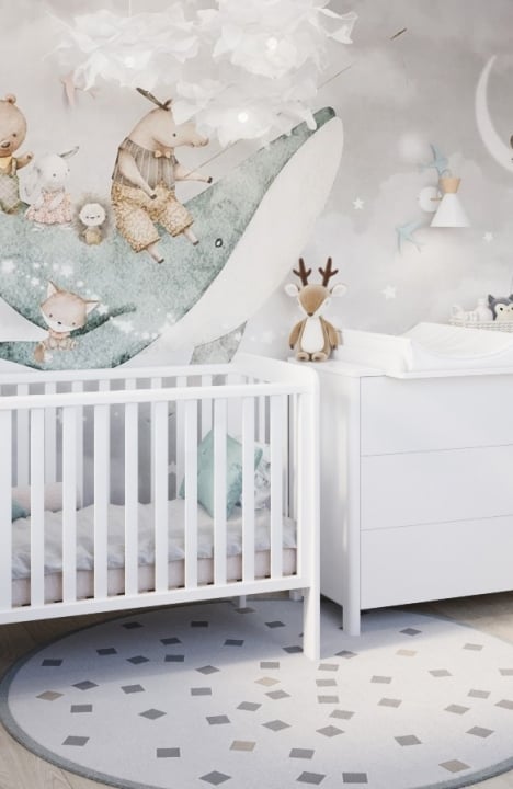 WHITE YappyLull lovytė ir YappyClassic komoda
