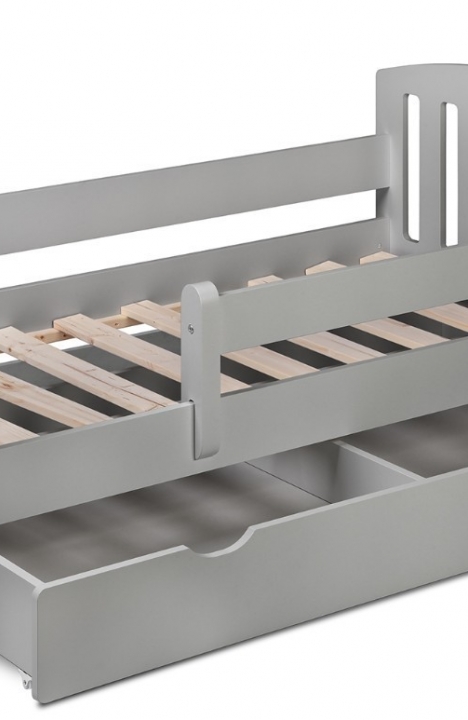 LIGHT GREY YappyLux toddler bed and YappyClassic dresser