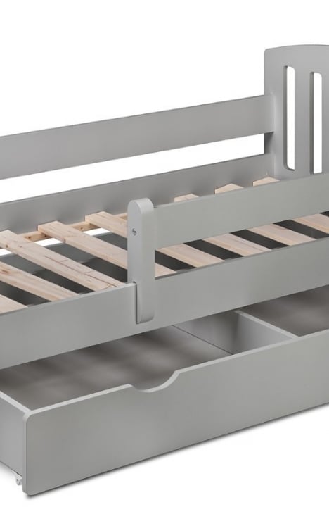 LIGHT GREY YappyLux Ausziehbett und YappyClassic Wickelkommode