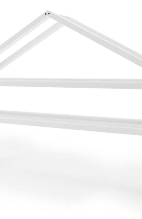 WHITE YappyHytte house bed, YappyHytte shelf and YappyHus shelf