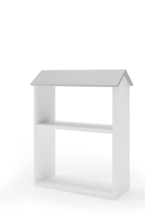 LIGHT GREY YappyHytte maja-voodi, YappyHytte riiul ja YappyHus riiul