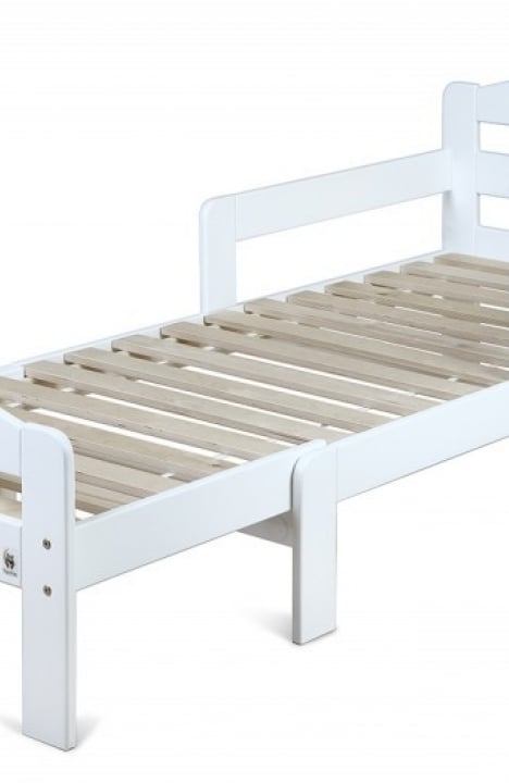 WHITE YappyGrow toddler bed extendable and YappyClassic dresser