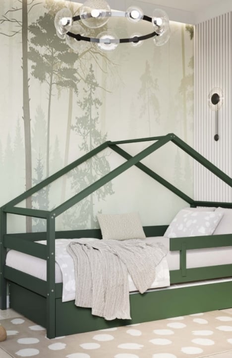 YappyHytte 200cm Hausbett, GREEN