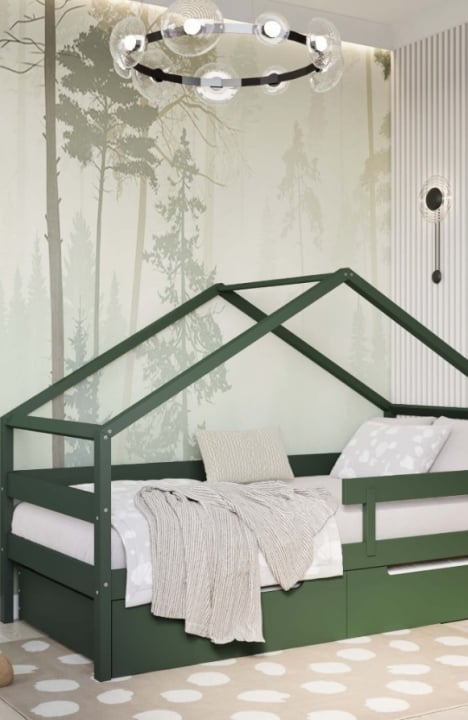 YappyHytte 200cm house bed, GREEN