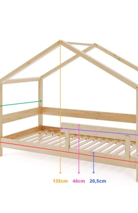 YappyHytte maja-voodi, NATURAL