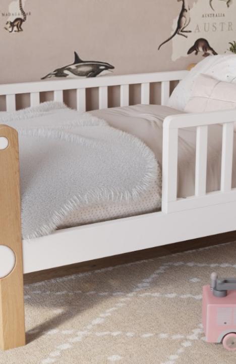 WHITE YappyÉtude toddler bed and YappyÉtude wardrobe