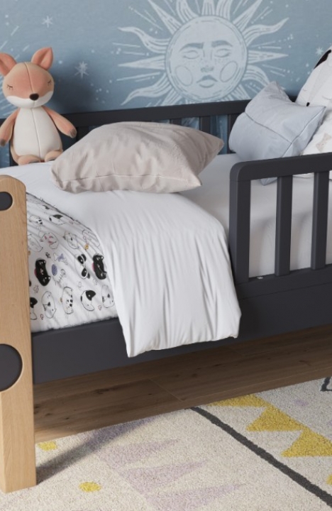 ANTHRACITE YappyÉtude toddler bed and YappyÉtude wardrobe