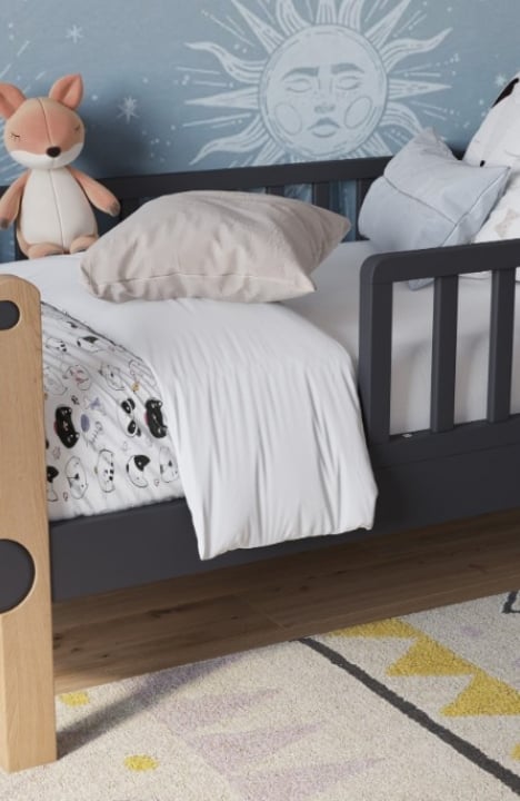 ANTHRACITE YappyÉtude toddler bed and YappyÉtude wardrobe