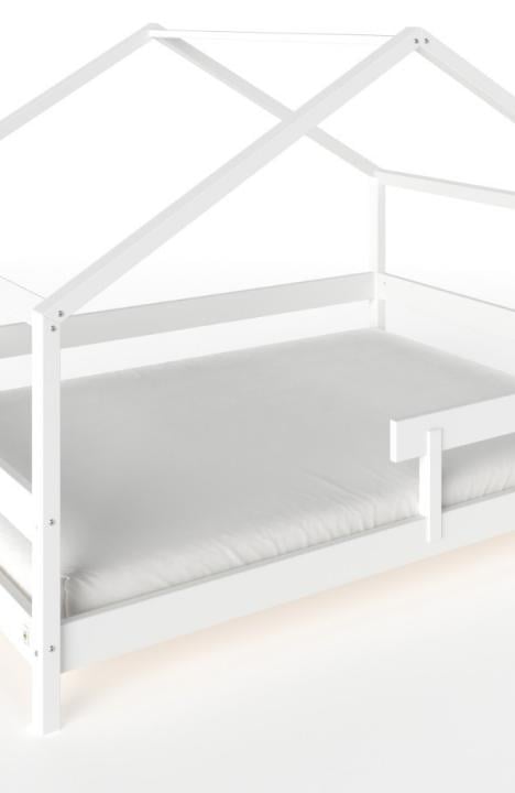 YappyHytte US FULL SIZE (137 × 191 cm / 54″ × 75″) łóżko domek dla nastolatków + materac YappyMiniPocket, WHITE