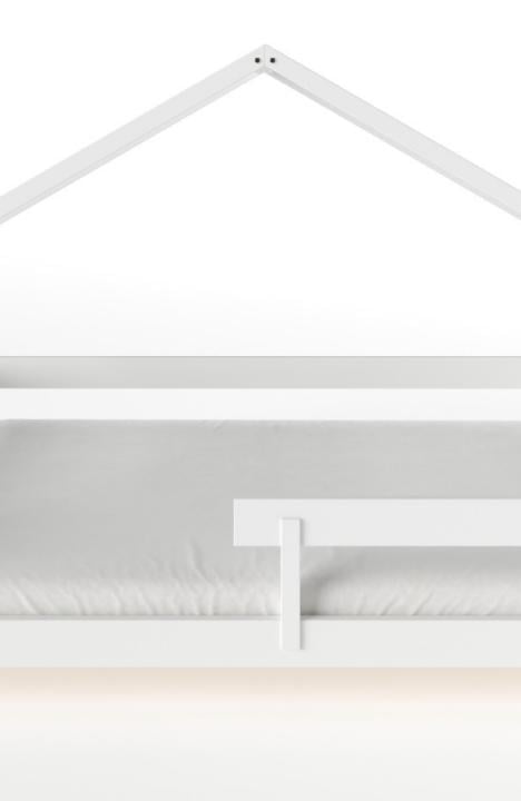 YappyHytte US FULL SIZE (137 × 191 cm / 54″ × 75″) łóżko domek dla nastolatków + materac YappyMiniPocket, WHITE