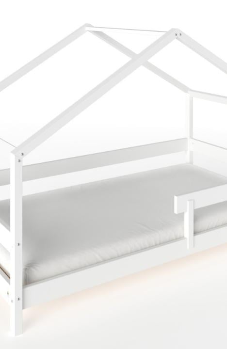 YappyHytte US TWIN SIZE (97 × 191 cm / 38″ × 75″) подростковая кроватка-домик + матрас YappyMiniPocket, WHITE