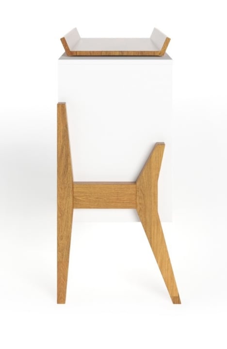 YappyIcon Kommode mit Wickelaufsatz, WHITE