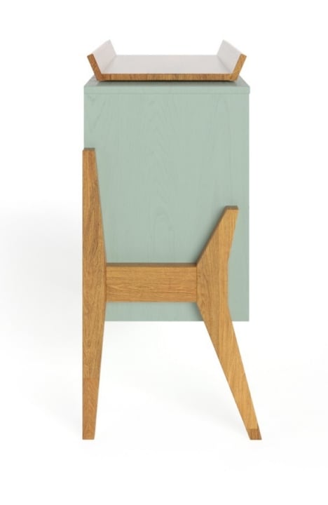 YappyIcon komoda su vystymo paviršiumi, SAGE GREEN