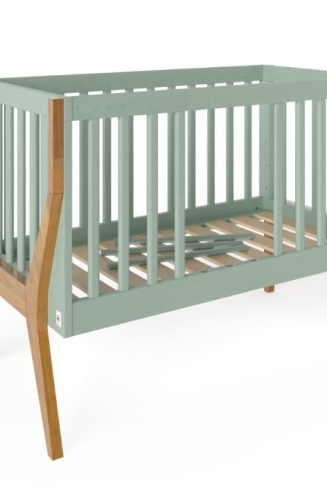 SAGE GREEN YappyIcon baby cot and dresser with changing top