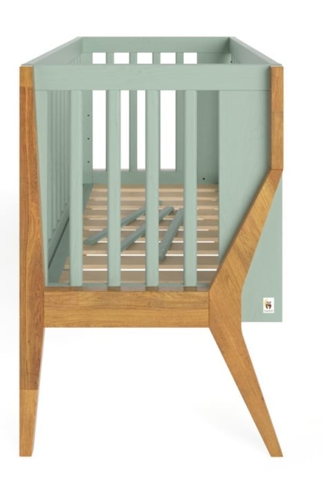 SAGE GREEN YappyIcon baby cot and dresser with changing top