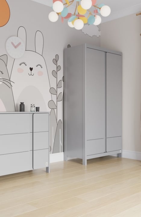 LIGHT GREY YappyClassic wardrobe and dresser