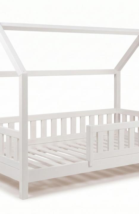YappyTrygg 160 cm bērnu gulta-mājiņa, WHITE