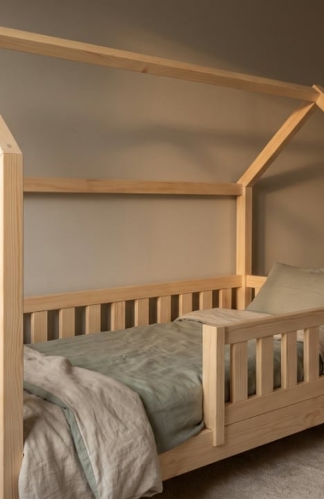 Lit cabane enfant YappyTrygg 160 cm, NATURAL